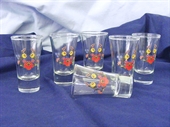 Kép 'Jäger' pohár készlet kalocsai dekorral