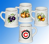 Kép Minikorsó 6 cl gyümölcs dekorral, logó 2 színnel 18 db