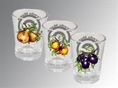 Kép Stampedlis pohár 50 ml gyümölcs dekorral, logó 1 színnel 90 db
