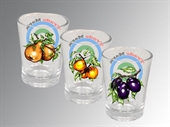 Kép Stampedlis pohár 50 ml gyümölcs dekorral, logó 4 színnel 90 db