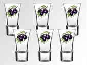 Kép 'Jäger' pohár készlet szilva dekorral